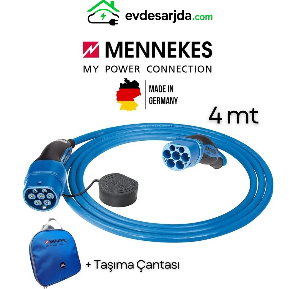 Mennekes 36213 22 kW Tip 2 Şarj Kablosu