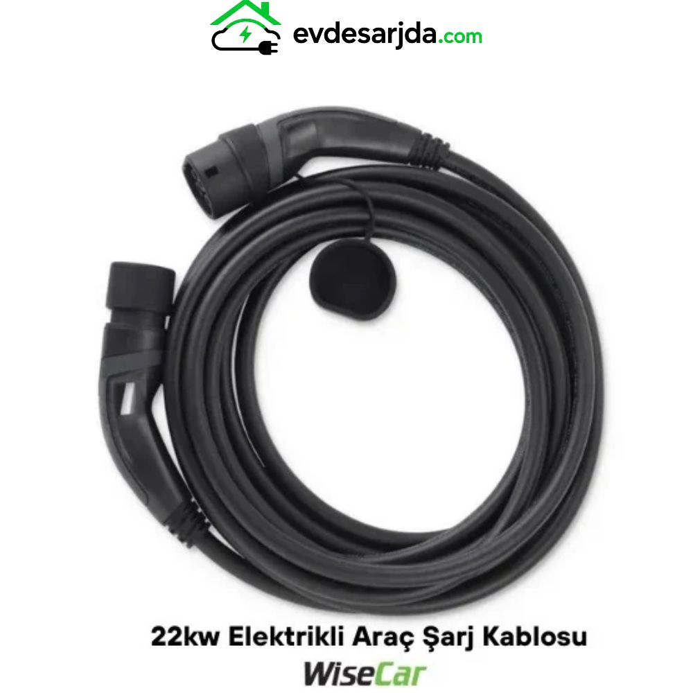 WiseCar 22kW Elektrikli Araç Şarj Kablosu