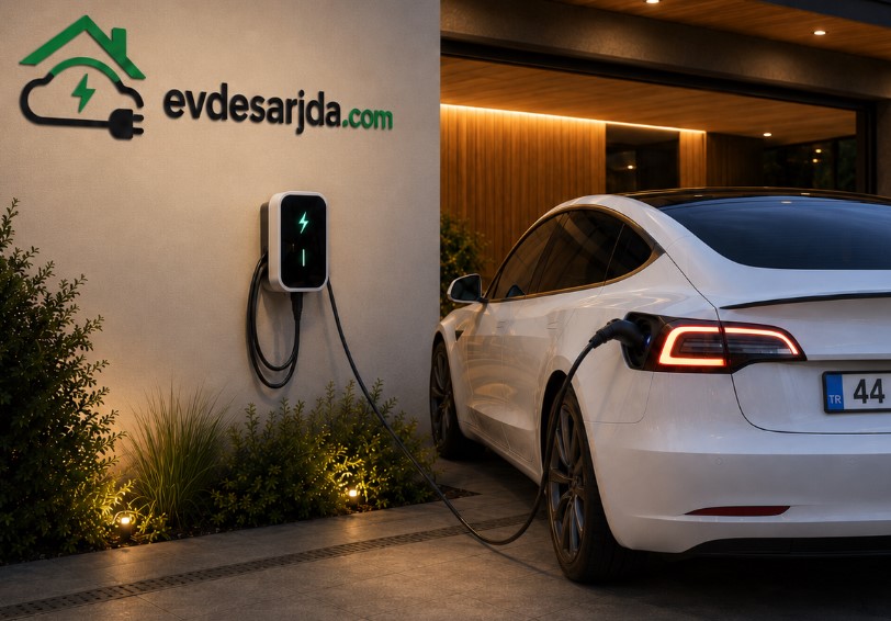 Evde elektrikli araç şarj alanı