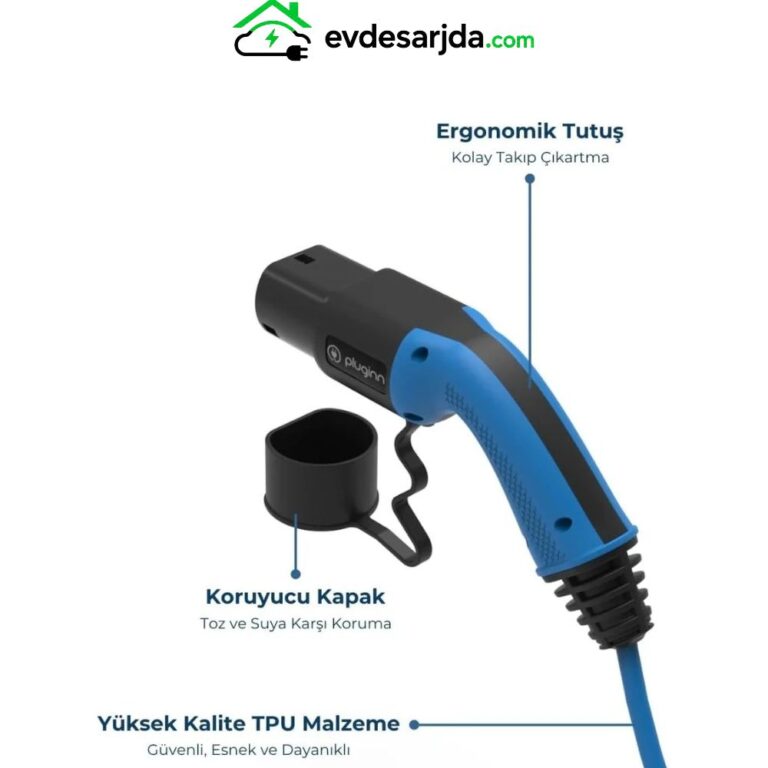 Pluginn 22 kW Tip 2 Şarj Kablosu