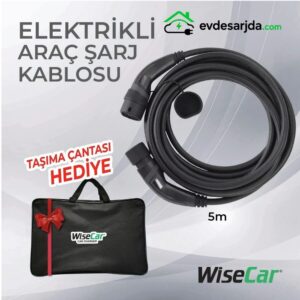 WiseCar 22 kW Tip 2 Şarj Kablosu